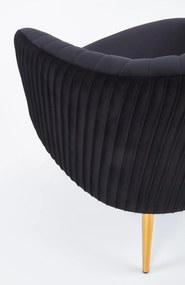 Tapicerowany fotel w stylu glamour Crown