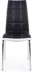 Dwukolorowe krzesło na chromowanych nogach K186