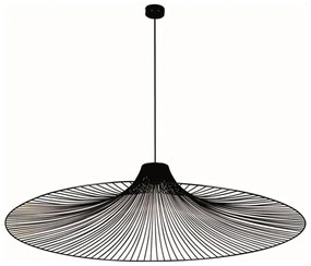 Lampa z szerokim kapeluszem nowoczesna czarna W1-P75