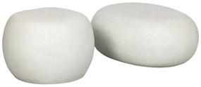Biały okrągły stolik ø 50 cm Pebble – vtwonen