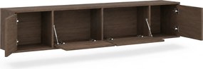 Szafka RTV czterodrzwiowa Zolia 180 cm wisząca - orzech elegant