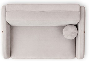 Sofa Zeldia 155 z funkcją spania - jasno szary szenil hydrofobowy Spring 1104