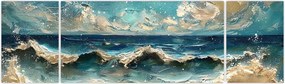 Obraz - Malowanie morza (170x50 cm)