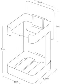Czarny metalowy uchwyt na maszynkę do golenia Film Hook – YAMAZAKI