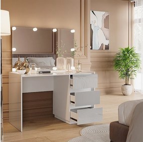 Toaletka biały wysoki połysk 120x60x78.6 marla