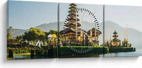 Obraz góry Batur (z zegarem) (90x30 cm)