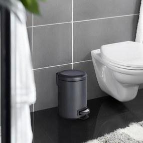 Wenko Kosz na śmieci z pedałem Leman 3 l, czarny, 3 l