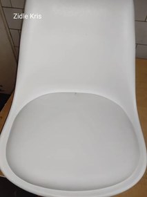 PROMOCJA Białe krzesło z dębowymi nogami KRIS II jakość