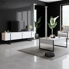 Stolik konferencyjny Luxe White and Black