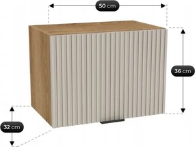 Zestaw Mebli Kuchennych MODERN 170 cm Kaszmir/Dąb Ryflowany Nowoczesny