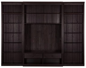 Brązowy zestaw pod TV z litego drewna sosnowego 288x223 cm Anita – Støraa
