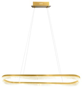 Lampa wisząca złota, kryształki PRECIOSA 45W LED
