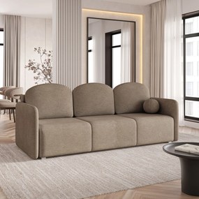 Masseno Sofa SUVI III z funkcją spania i pojemnikiem na pościel, Rozkładana sofa - Brązowy, NEVE 16