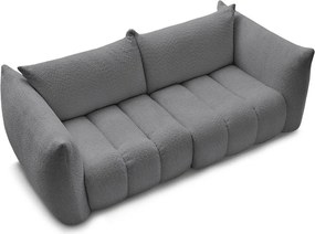 Szara sofa z materiału bouclé 234 cm Azra – Bobochic Paris