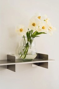 Biały szklany ręcznie wykonany wazon (wysokość 22 cm) Dam – noo.ma