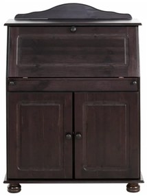 Ciemnobrązowa wysoka komoda z sekretarzykiem 107x39 cm Mette – Støraa