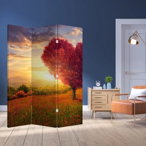Parawan - Drzewo w kształcie serca (126x170 cm)