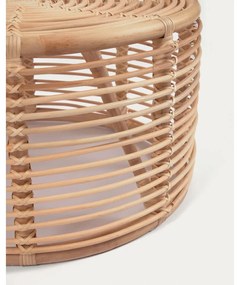 Rattanowy okrągły stolik w naturalnym kolorze ø 66 cm Kohana – Kave Home