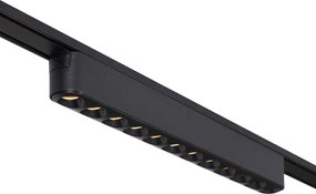 System oświetlenia szynowego z 8 reflektorami i 4 lampami sufitowymi, czarny, 1-fazowy - Magnetic Gert Puntua