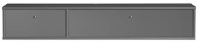 Antracytowa szafka pod TV 136x22 cm Mistral – Hammel Furniture