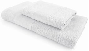 Zestaw ręczników CARRARA 1 szt. 60x100 cm i 1 szt. 40x55 cm 100% bawełna, biały
