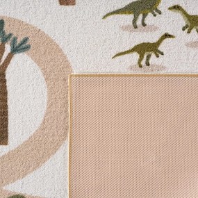 Dywan dziecięcy Coco Dinozaury kremowe 80 cm x 150 cm