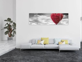 Obraz - serce z koroną drzewa (170x50 cm)
