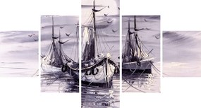 Obraz - Port, obraz olejny (125x70 cm)