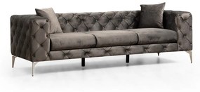 Ciemnoszara aksamitna sofa 237 cm Como – Balcab Home