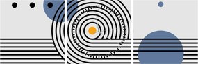 Obraz - Minimalistyczna abstrakcja N⁰1 (z zegarem) (90x30 cm)
