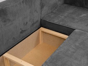 Rozkładana narożna sofa SMART COSARO szara, dwustronna + 2 poduszki GRATIS