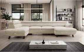 Narożnik RAVEN XL wolnostojący z funkcją spania tkanina Artico 37430 Perłowy WERSAL