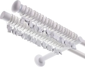 Karnisz podwójny Modern white matt 200cm