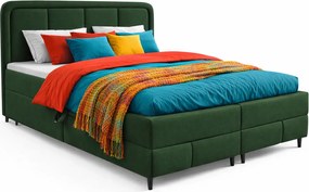 Zielone łóżko dwuosobowe z zagłówkiem - 5 rozmiarów S2-E03