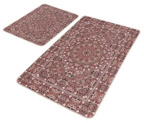 Brązowe aksamitne dywaniki łazienkowe zestaw 2 szt. 60x100 cm – Mila Home