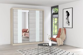 Szafa przesuwna MULTI z lustrem 203 cm sonoma fronty kathult