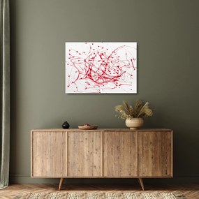 Obraz na szkle przy użyciu techniki drippingu (70x50 cm)