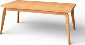 Stół prostokątny FORNIR dębowy rozkładany 90x180/260 cm nogi DĘBOWE