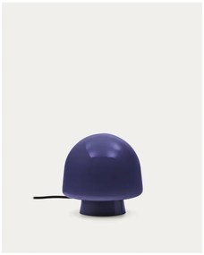 Ciemnoniebieska lampa stołowa ze szklanym kloszem (wysokość 20 cm) Reig – Kave Home