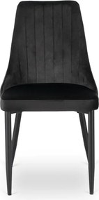 Zestaw Stół Okrągły Rozkładany HARRY 102-142 cm Dąb Artisan/Czarny i 4 Krzesła Tapicerowane BARI Czarne Nowoczesne