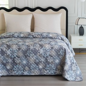 Narzuta na łóżko SNOWFLAKE, niebiesko-szary Rozmiar: 170 x 210 cm