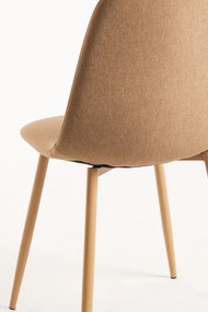 Zestaw 4 Krzese Teok Tkanina