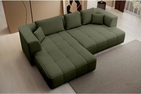 Narożnik ALBIO S Lewostronny z elektryczną regulacją siedziska, funkcja spania, wolnostojący w tkaninie EDEN 12 WERSAL