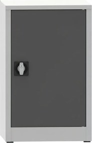 Warsztatowa szafa półkowa na narzędzia KOVONA, 1 półka, spawana, 508 x 400 x 800 mm, szara / ciemnoszara