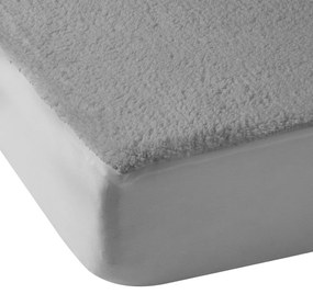 Szare prześcieradło z mikropluszu z gumką 135x190 cm Thermal Sherpa – Catherine Lansfield