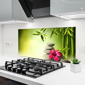 Panel Szklany Harmonijna Kompozycja Zen: Bambus I Kamienie