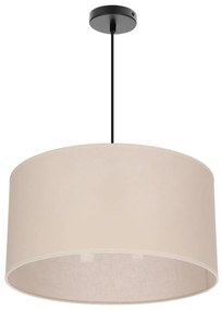 Beżowa lampa wisząca z tekstylnym kloszem ø 40 cm Shanti – Candellux Lighting