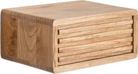 Szafka Nocna Wisząca 45x30 Cm Z Drewna Deleyna Brąz Drewna - Sklum