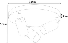 Biała okrągła lampa sufitowa punktowa - S893 Livia 6X