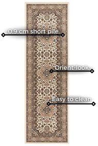 Beżowy chodnik Nouristan Parun Tabriz, 80x250 cm